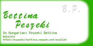 bettina peszeki business card